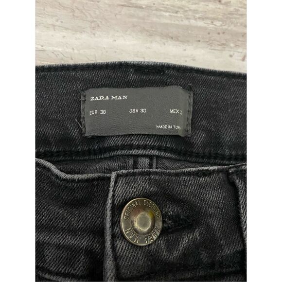 Zara Man Studded Skinny Jeans Button Fly Zipper Accents Men’s Sz 30 Waist - Picture 4 of 7